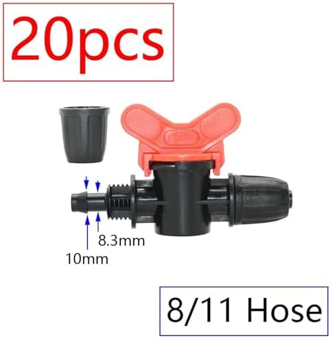 20pcs Drip Irrigation Valve 4/7 3/8/10/12/16/20 /25mm Pipe Garden Tap 1/2" 3/4" Male Thread Water Hose Barb Connector(I) - Image 2