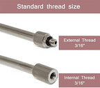 Nozzle Extension Brass Flexible Mist Mist Nozzles Extension Rod For Outdoor Misting System, 10/24 UNC Thread For Garden, Humidification, Outdoor Cooling, Dust Control, (Size:35cm/13.7inch,Color:10pcs) - Image 2