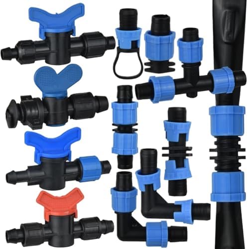 16mm 5/8" Drip Irrigation Tape Shut-Off Valve End Plug Connector Lock Garden Watering System Greenyhouse to p/;vc Hard Pipe(KSL02-343-100M) - Image 2