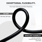 【Air-Supported Packaging】1 Inch ID x 100ft PVC Hose - Ends Sealed to Prevent Kinks & Damage. For Water, Air, Fuel Transfer, Industrial Use. Includes 4 Stainless Steel Hose Clamps - Image 3