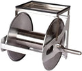 Wall/Floor Mounted Hose Butler Garden Hose Reel, Weather Resistant Stainless Steel Hose Holder with Storage Shelf, Retractable Hose Reel Compressor Hand Crank Swivel Bracket, Water Hose Storage Stan by Doorhighpeak