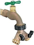 Garden Hose Splitter 2 Way, Aluminum, Stainless Steel Valve, 3/4 in by Unknown