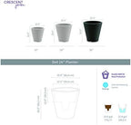 Crescent Garden Dot TruDrop Indoor/Outdoor Planter, Self-Watering Plant Pot, 26 Inches, (Caviar Black) - Image 2