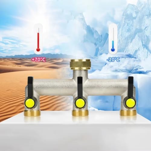 Freeze Proof Brass Water Manifold Splitter with Ball Valve (2 Way) - Image 3