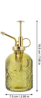 Watering Bottlemister Glass Can Spray Vintage Pump Spritzer Small Decorativeantique Pot Transparent Water Flower Misting(D) - Image 2