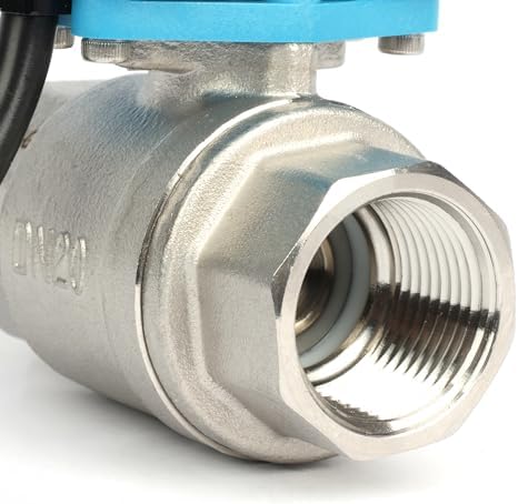 U.S. Solid 3/4 inch NPT 304 Stainless Steel Motorized Ball Valve - Plastic Electrical Ball Valve, 2 Wire Auto Return, AC 110~230V, Normally Closed, IP67, NSF Certified - Image 6