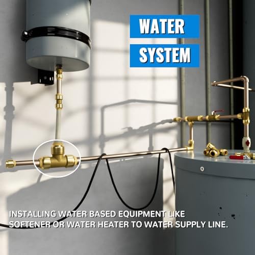 SUNGATOR 12-Pack 3/4 Inch Tee, Push-to-Connect Plumbing Fittings, Brass - Image 3