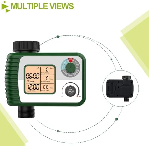 Water Timer, Sprinkler Programmable with Rain Sensors Garden Hose Timers Outdoor Watering Systems Irrigation Sprinkler Programmable with Rain Sensors Garden Hose Timers Outdoor Watering Systems - Image 7