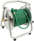 Hose Reel, Galvanized Steel, Silver by Unknown