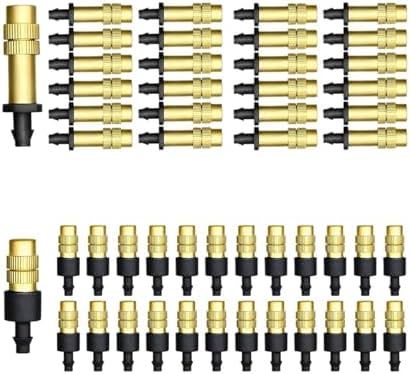 50PCS Adjustable Brass Sprayer Spray Nozzle for microdrop Garden Irrigation Spray(50pcs Mixed x AB508C) by Unknown
