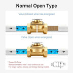 BAOMAIN 1/2" PT Brass Solenoid Valve DC 12V Normally Open Valve - Image 4