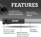 Flexzilla Colors Garden Hose 5/8 in. x 75 ft., Lightweight All-Weather Water Hose, Durable and Flexible, Leak-Free Connections, Slate Gray - Image 3