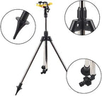 Stainless Steel Tripod Lawn Rotating Atomizing Sprinkler, Adjustable Garden Water Sprinkler 30 to 360 Degree Spray, 45 to 89cm Height for Gardeners Lawn Plant Watering - Image 7