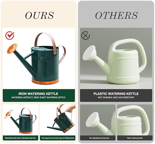Metal Watering Can for Outdoor Plants, Watering Can Decor 1 Gallon (GB) - Image 4