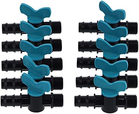 Tnfeeon Accessories Off Valve 20mm Inline Water Control Switch for Garden Drip Irrigation Greenhouse Sprinkler System 50PCS 1/2 Inch Male Thread Irrigation Shut Watering Equipment Nan - Image 7