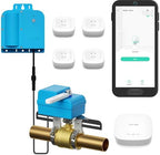 YoLink DIY Automatic Water Leak Detection & Shut-Off Starter Kit, Valve Operator, X3 Version Wireless Valve Controller, (4) Leak Sensors, Hub by YoLink