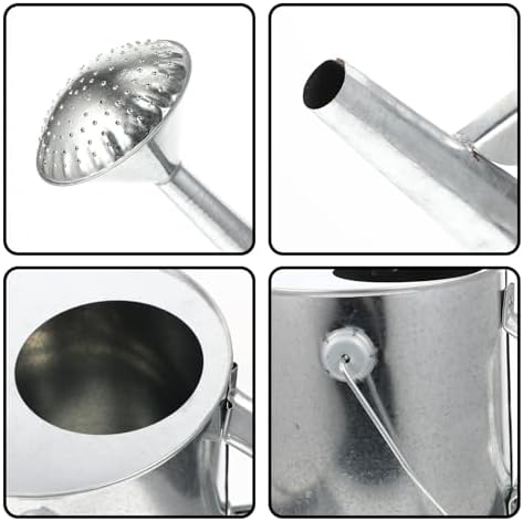 Toddmomy Vintage 5l Galvanized Watering Can Long Spout Sprinkling Pot for Indoor Outdoor Gardening Plant Watering Tool - Image 3