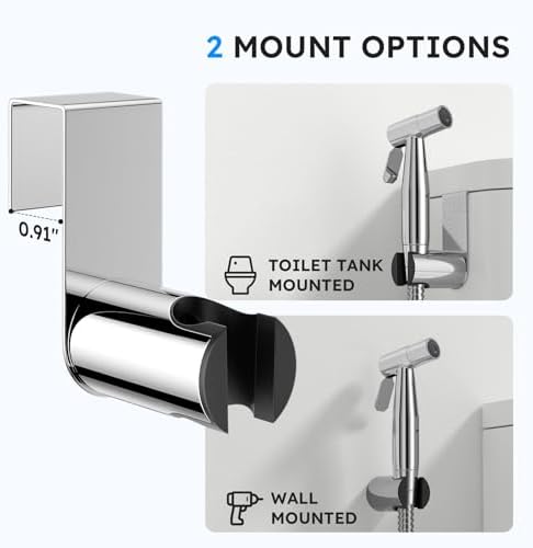 Arofa Handheld Bidet Sprayer, Bidet Attachment for Toilet, Chrome - Image 6