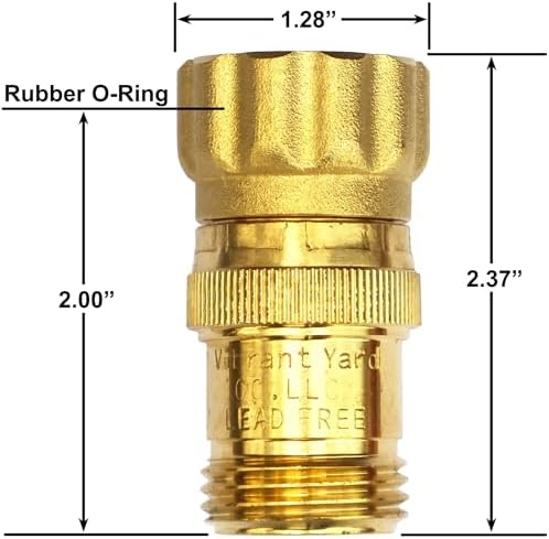Vibrant Yard Co. LLC 15 PSI Pressure Regulator Brass 3/4 in, 4 Count - Image 4