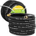 Beitopamz 100 ft Garden Hose, 5/8 in Heavy Duty Water Hose, Flexible and Durable, Lightweight Rubber Hybrid Hose, Leak-Free Connections, Male to Female 3/4'' Brass Fittings for Patio, Lawn, Black by BeitopamzGardenHose