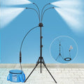 5.25FT Portable Misting Cooling System - Use with Pump or Directly to Faucet, with 4500mAh Rechargeable USB Pump, 26.5FT Hose, 4-Gallon (15L) Water Bag, Misters for Patio, Camping, Pool, Garden by VsMon-Fri