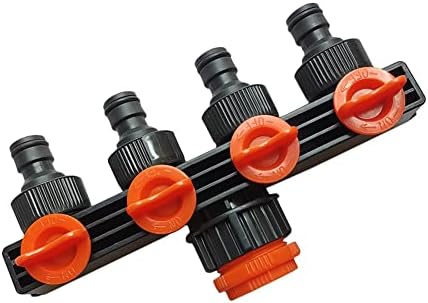 Garden Lawn Sprinkler Irrigation System 1/2" 3/4" 1" 4 Way Water Tap Connectors Quick Thread Ad Garden Hose Pipe Splitter Drip Irrigation Plant Tools (Size : 1'') - Image 5