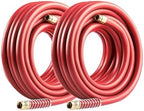 Generic Commercial Water Hose, Heavy Duty Red Rubber, Double Reinforced with Brass Couplings, 3/4 Inch x 100 Feet, Garden Beds and Lawns, 2-Pack - Image 2