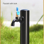 Floor Mounted Faucet Outdoor Water Pipe Vertical Fountain Irrigation Column,Large Outdoor Stainless Steel Water Column - Freestanding Faucet for Garden Irrigation & Watering, Durable Antifre - Image 3