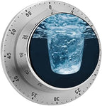 Water Kitchen Timers for Cooking Chef Cooking Timer Clock 60-Minute Visual Timers Indoor Mechanical Accurate Countdown Timer No Batteries Required - Magnetic Backing by Unknown