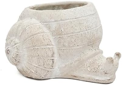 Decorative Snail Planter, 8.3 Inch, Textured Beige - Image 2