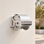Wall-Mounted Hose Reel with Crank Stainless Hose Reel for Household Outdoor Water Tasks, Car Washing, M - Image 2