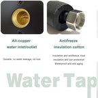 Black Outdoor Water Faucet - 37.5in Freestanding Hose Stand, Cylindrical Vertical Garden Water Column, Antifreeze Tap for Winter Use, Durable and Stylish Garden Accessory - Image 3