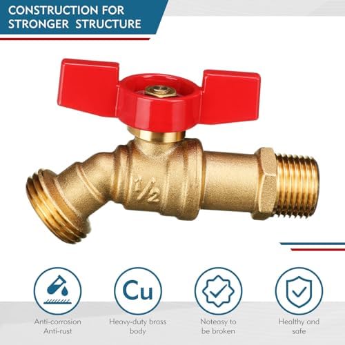 VIHOSE 15 Pack Male Hose Bib 1/2" MIP x 3/4" MHT, Red - Image 3