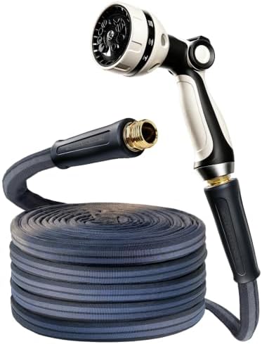 Flexible 100FT Garden Hose & Garden Hose Nozzle 10 Spray Patterns Water Sprayer Nozzle by ELEPHOSE