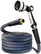 Flexible 25FT Garden Hose & Garden Hose Nozzle 10 Spray Patterns Water Sprayer Nozzle by ELEPHOSE