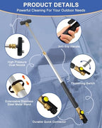 Jet Nozzle High Pressure Hose Nozzle, Upgraded Extendable Power Washer Wand - Image 5