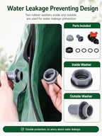 132 Gallon Collapsible Rain Barrel, Portable Rainwater Collection System, Rain Catcher Barrel with Two Spigots and Overflow Kit, Rain Water Barrel Collector for Garden, Green - Image 6