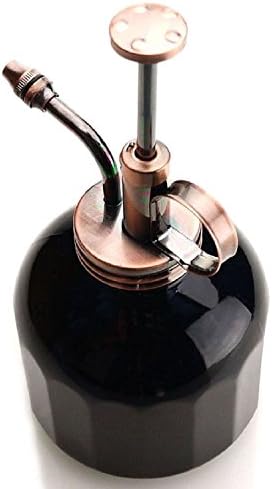 Plant Mister- Black Glass Bottle & Brass Sprayer (Antique Copper) - Image 6