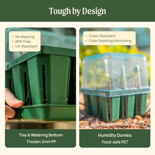 Vego garden Ultimate Seed Starting Bundle, 2Packs Giga,8 Pack Jumbo,8 Pack Standard Seedling Trays with Seedling Tray Lids and 10" x 20" Bottom Watering Trays - Image 4