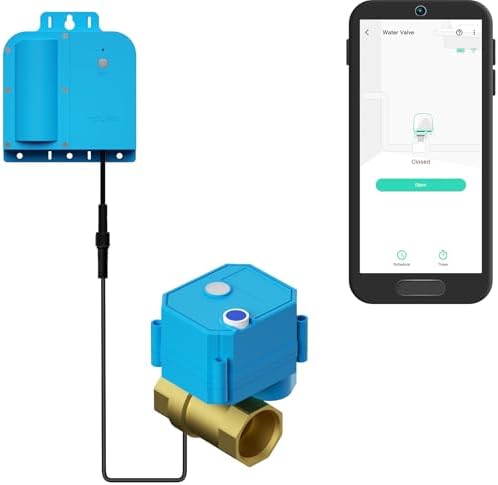 YoLink X3 Valve Controller Kit, 1" Brass Motorized Ball Valve, LoRa Long Range, 10+ Year Lithium, D2D with Leak Sensors & Fob, App Control & Schedules, Alexa/IFTTT/Home Assistant, Hub Required by YoLink