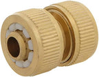 Amig - Hose Repair - 3/4" - Ideal for Easy Water Leak Repair - Quick and Easy Connection - Made with Brass - Matte Gold - Image 2