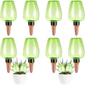 8 Pcs Plant Watering Globes Self Watering Planter Insert Plants Top Fill Water Device Plastic Water Bulbs Slow Release Terracotta for Plants, Green by Unknown
