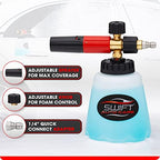 Swift Premium Foam Cannon for Pressure Washer – Heavy Duty Foam Sprayer for Car Wash | ¼ Inch Quick Connector | Adjustable Wide Mouth for Extra Thick Snow Foam | Holds 1 Liter of Soap! - Image 4