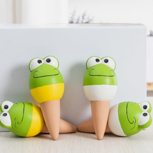 Yardwe 4pcs Frog Shaped Ceramic Plant Waterer with 140ml Xmas - Image 5