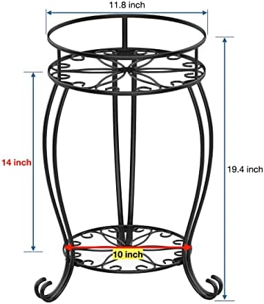 FaithLand 2 Tier Plant Stand and 2-Pack 8 Inch Self Watering Pots Bundle - Image 3