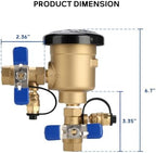 MEASUREMAN 1/2 Inch Pressure Vacuum Breaker, Brass Backflow Preventer - Image 4