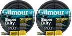 Gilmour Flexogen Heavy Duty Garden Hose – Leak-Proof Brass Couplings, Kink Resistant 8-Layer Design, 500 PSI, Made in USA, 5/8 in x 100 Feet (Pack of 2) by Gilmour