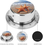 Mechanical Kitchen Timers for Cooking,Starfish on The Beach Printed 60 Minute Magnetic Countdown Timer,Cute Cooking Timers with Alarm,Stainless Steel Time Timer Manual No Batteries Required - Image 3
