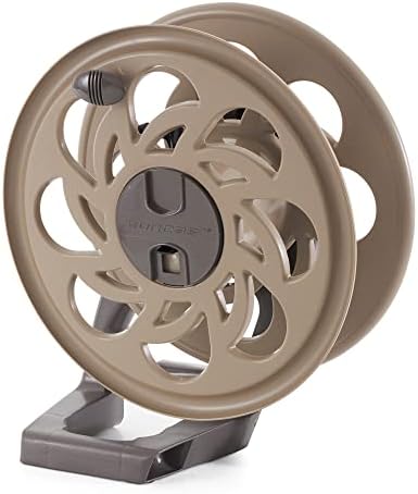 Suncast 2 Pack CPLSTA125B 125' Wall-Mounted Side Tracker Garden Hose Reel for 5/8" Hose with Guide for Patio or Garden, Dark Taupe - Image 6
