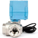 U.S. Solid 3/4 inch NPT WiFi Smart Motorized Ball Valve, NSF Certified Stainless Steel 3-Way 4-Position Electric Valve for Drinking Water, HVAC, Solar Bypass; USB Powered with LED Flow Window - Image 4